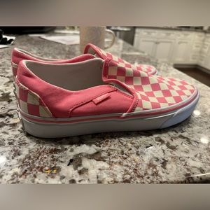 Vans Pink White Checkered Slip On Sneaker